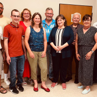 Verantwortliche der SPD in Cham mit Bundestagsabgeordneter Marianne Schieder vlnr: Bernhard Dietz, Ulrich Philipp, Alexander Platzer, Claudia Zimmermann, Sabine Ebert, Oliver Schulz, Marianne Schieder, Horst Frey, Georgine Neumann, Martin Schoplocher.